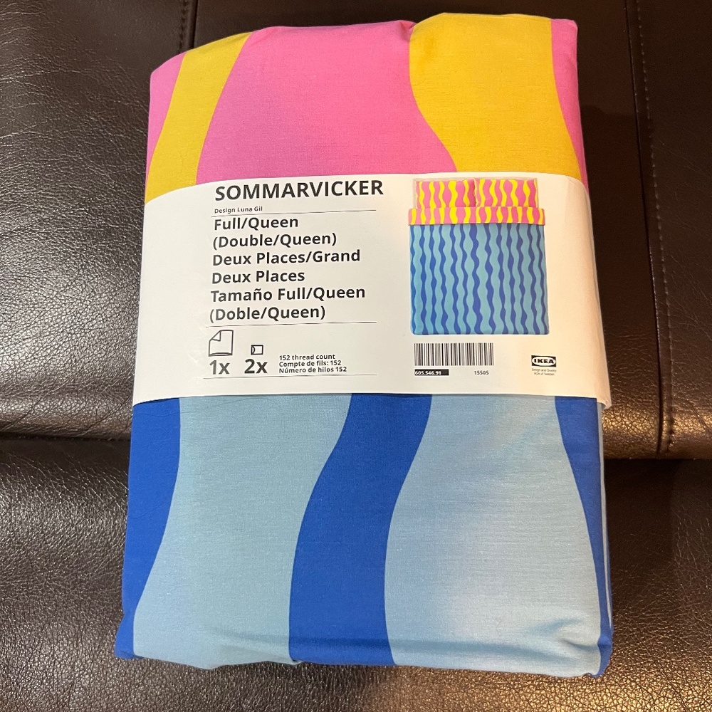 Sommarvicker full/queen duvet cover and 2 pillow shams